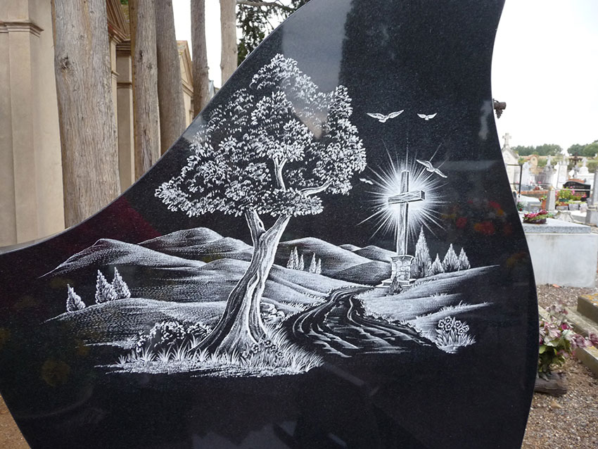 Décoration de pierres tombales